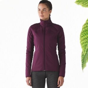 Lululemon Run 4 Cold Jacket Full Zip Primaloft Insulated Plum Sz.6 MSRP- $198